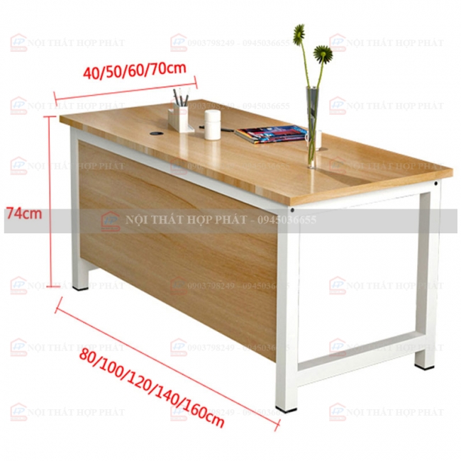 Bàn Làm Việc Chân Sắt BLVCS008 